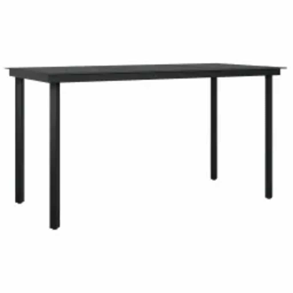5 részes szürke polyrattan üveg kerti étkezőgarnitúra párnával 5