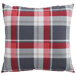 4 db piros kockás mintás kanapépárna 60 x 60 cm szövet 5