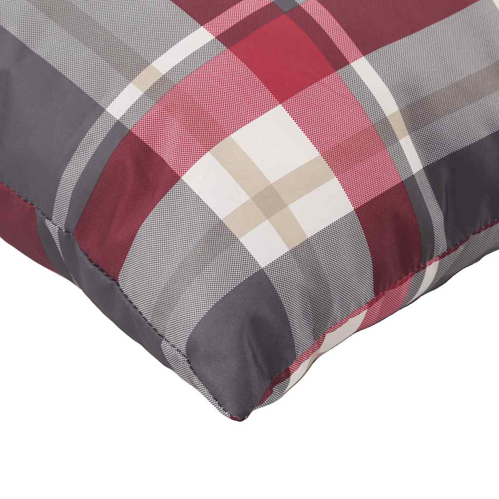 4 db piros kockás mintás kanapépárna 60 x 60 cm szövet 6