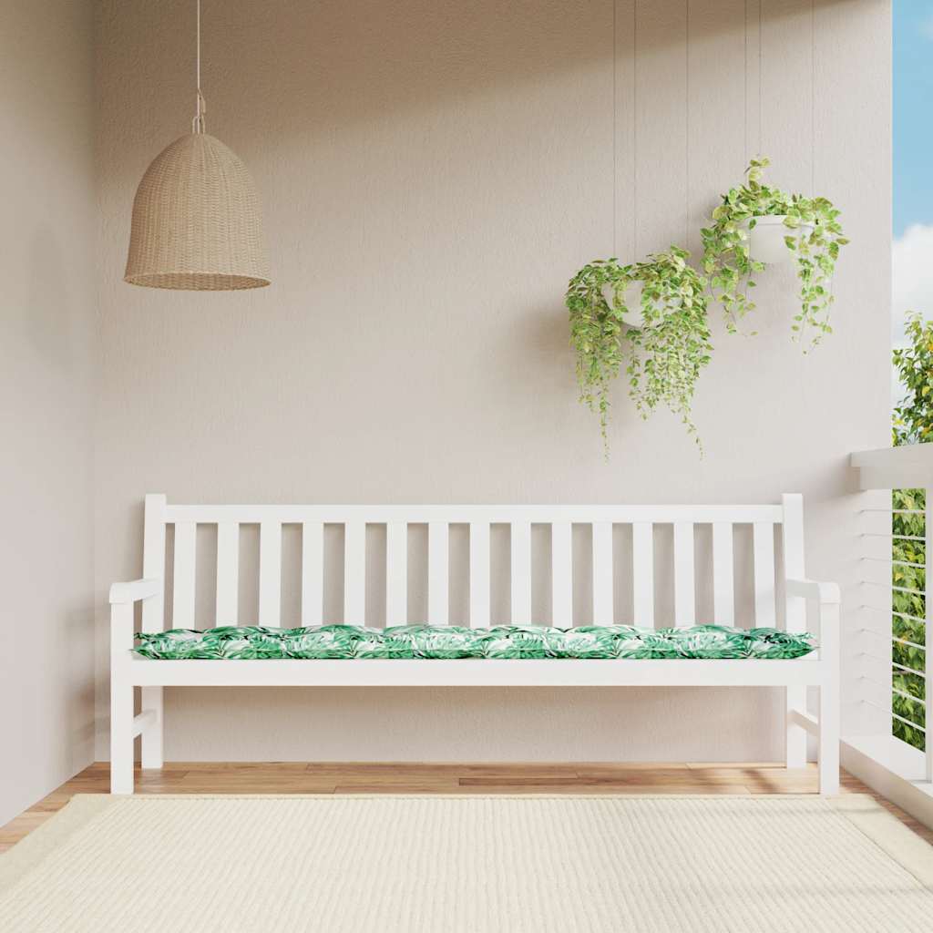 Kerti pad párna levélmintával 200 x 50 x 7 cm oxford szövet