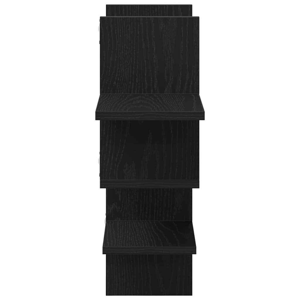 Fekete tölgyfa fali polc 124,5 x 18 x 60,5 cm 6