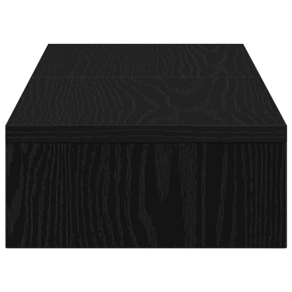 Fekete tölgyfa állítható monitorállvány 80 x 24 x 10,5 cm 6
