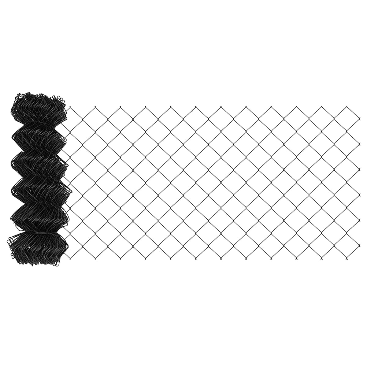 Drótkerítés oszloppal 10 x 0,6 m PVC-bevonatos acél Szürke Háló 6
