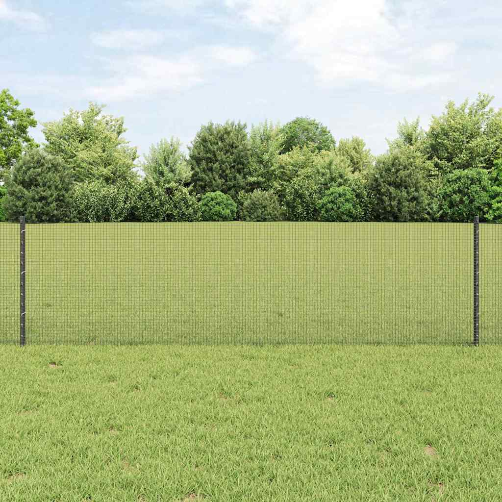Hegesztett drótkerítés oszlopokkal 10 x 0,6 m Szürke Háló