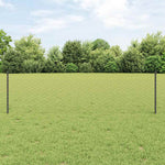 Hatszögletű kerítés oszlopokkal 10 x 0,5 m PVC-bevonatos acél