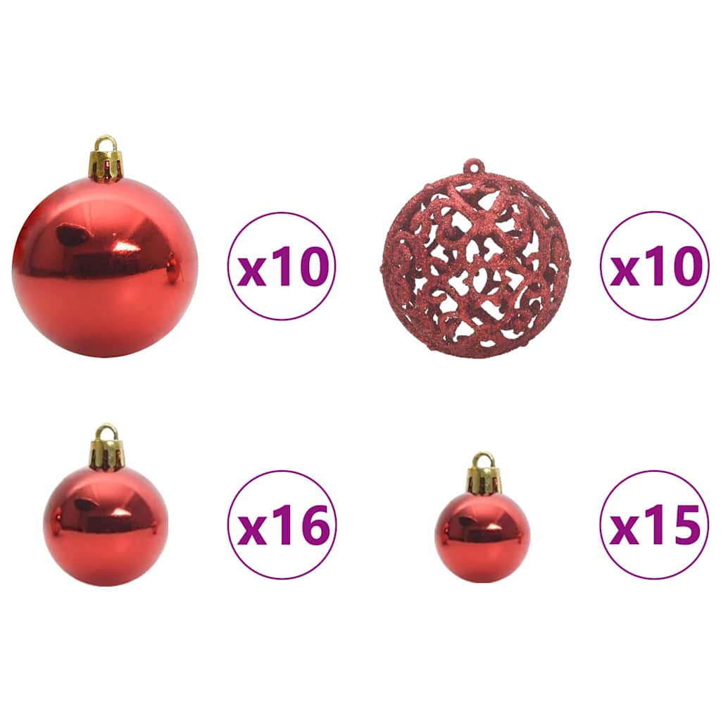 Mesterséges, előre világított karácsonyi fa Rózsaszín 210 cm 8