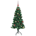 Sarok Műkarácsonyfa 150 LED-del Zöld 150 cm PVC és fém 6