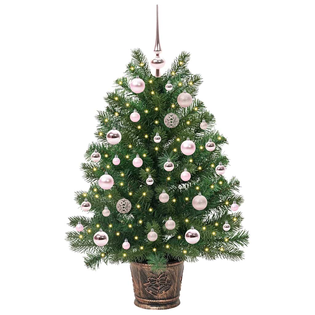 Mű karácsonyfa 150 LED-del állvánnyal Zöld 95 cm PE és PVC 2