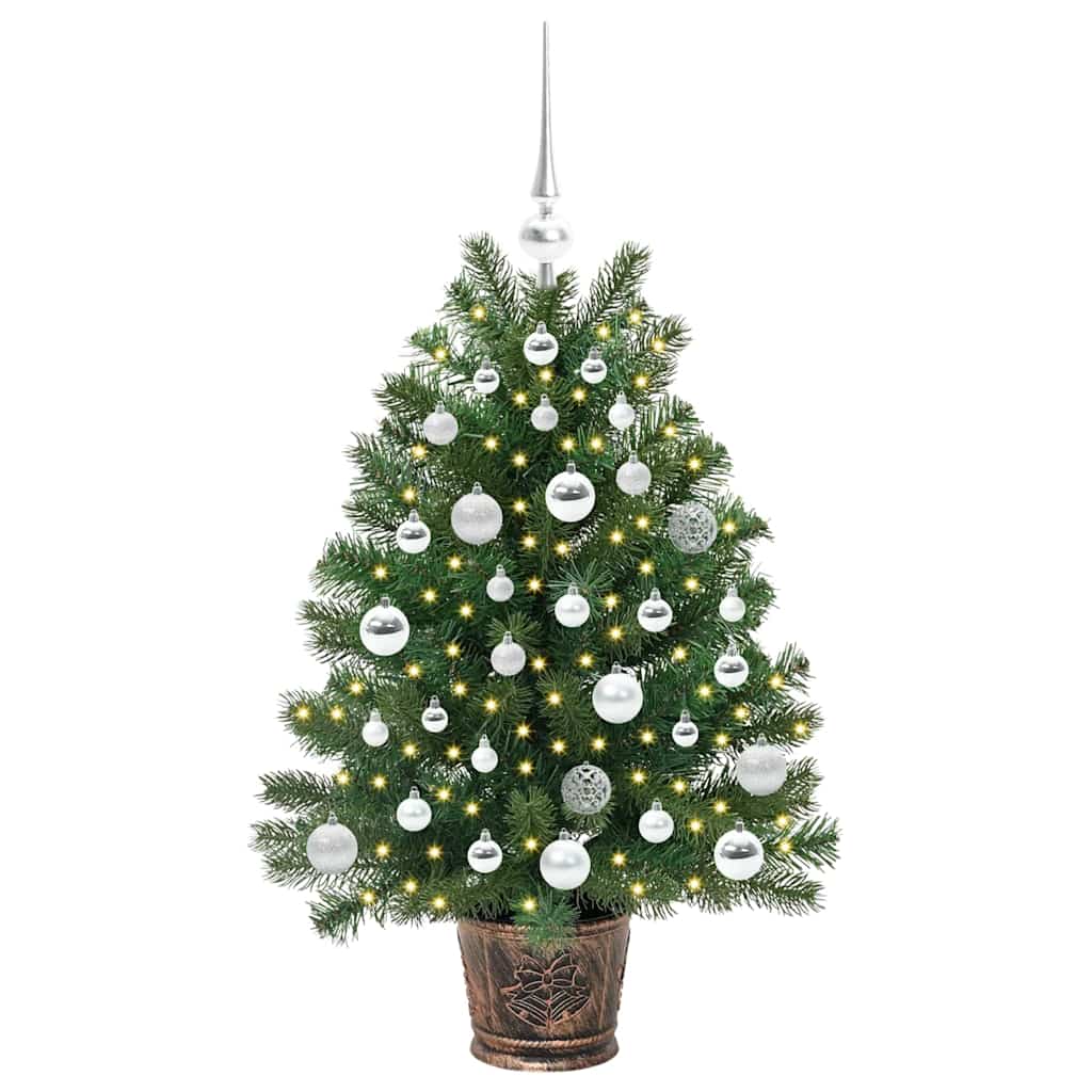 Mű karácsonyfa 150 LED-del állvánnyal Zöld 95 cm PE és PVC 3