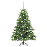 Mű karácsonyfa 150 LED-del állvánnyal Zöld 120 cm PE és PVC 3