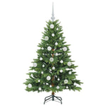 Mű karácsonyfa 150 LED-del állvánnyal Zöld 120 cm PE és PVC 4