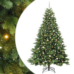 Mű karácsonyfa 300 LED-del állvánnyal Zöld 240 cm PE és PVC 2