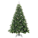 Mű karácsonyfa 300 LED-del állvánnyal Zöld 240 cm PE és PVC 4
