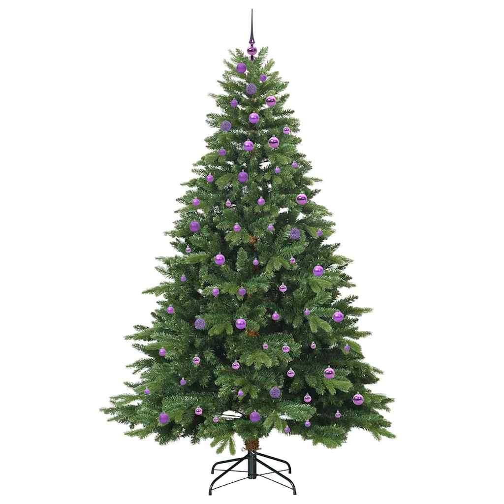 Mű karácsonyfa 300 LED-del állvánnyal Zöld 240 cm PE és PVC 4