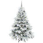 Mű karácsonyfa 150 LED-del állvánnyal Fehér 150 cm PE és PVC 3