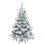 Mű karácsonyfa 150 LED-del állvánnyal Fehér 150 cm PE és PVC 4
