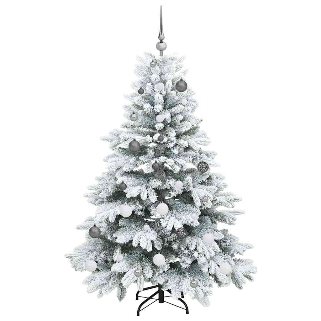 Mű karácsonyfa 150 LED-del állvánnyal Fehér 150 cm PE és PVC 4