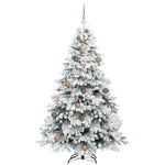 Mű karácsonyfa 300 LED-del állvánnyal Fehér 180 cm PE és PVC 4