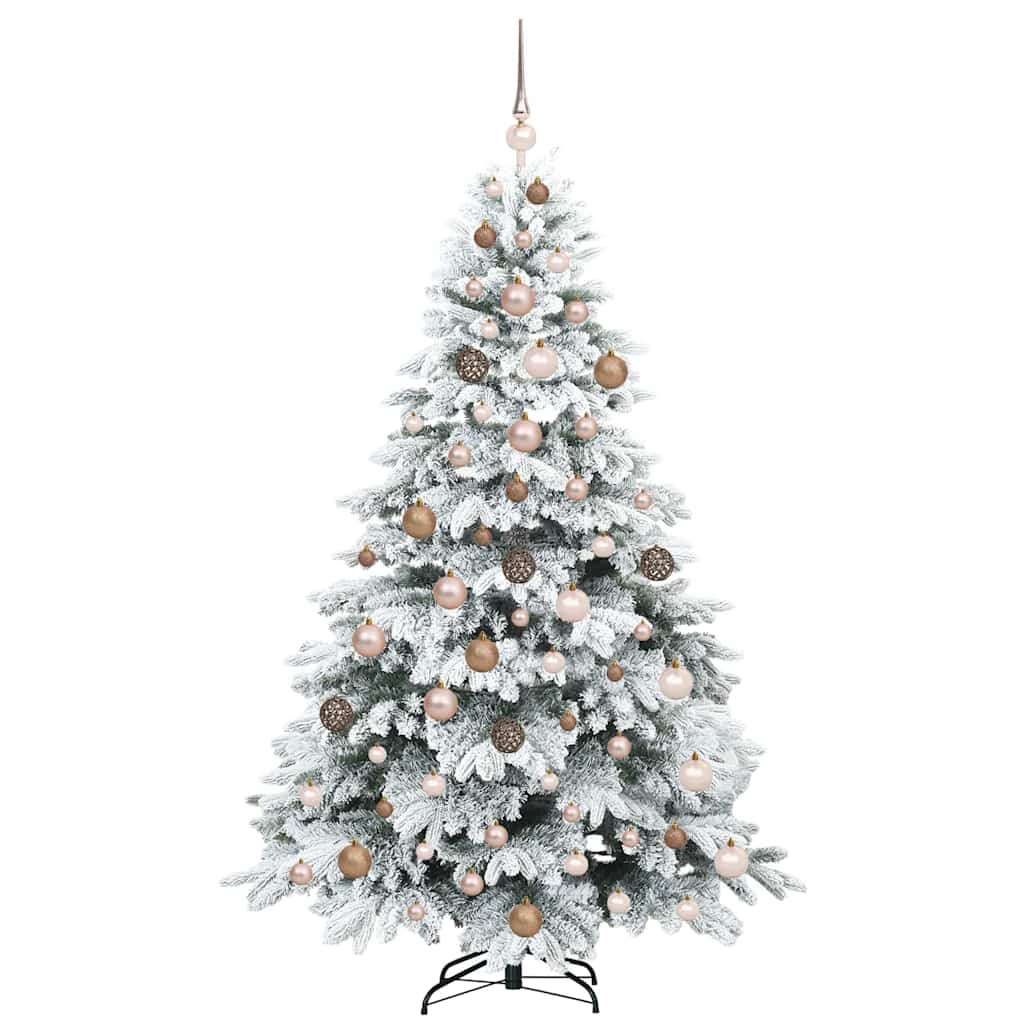 Mű karácsonyfa 300 LED-del állvánnyal Fehér 180 cm PE és PVC 4