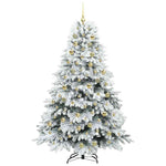 Mű karácsonyfa 300 LED-del állvánnyal Fehér 180 cm PE és PVC 4