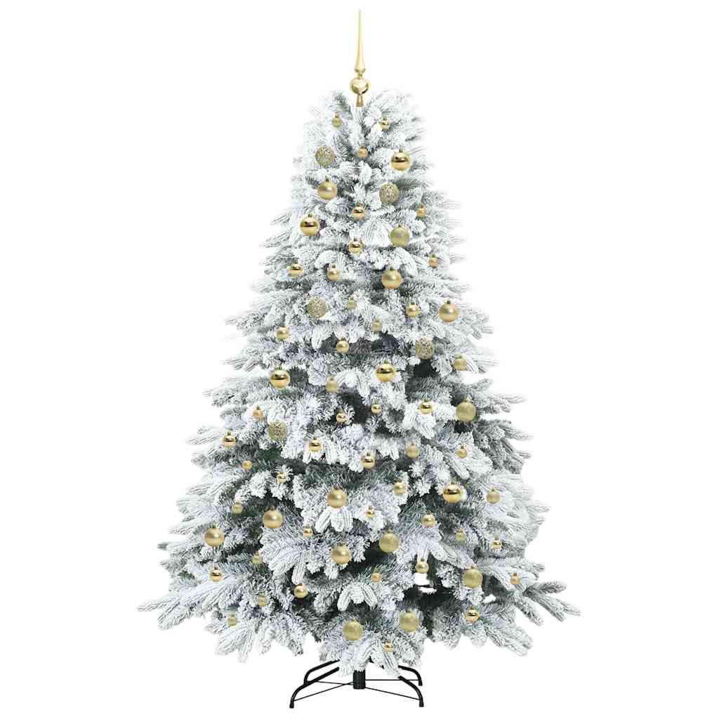 Mű karácsonyfa 300 LED-del állvánnyal Fehér 180 cm PE és PVC 4
