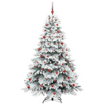 Mű karácsonyfa 300 LED-del állvánnyal Fehér 210 cm PE és PVC 4