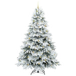 Mű karácsonyfa 300 LED-del állvánnyal Fehér 240 cm PE és PVC 4