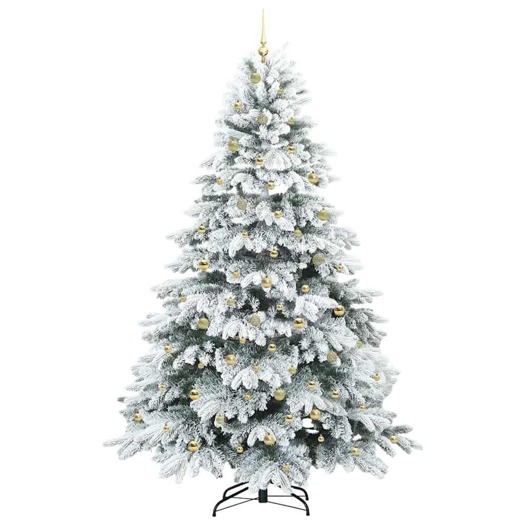 Mű karácsonyfa 300 LED-del állvánnyal Fehér 240 cm PE és PVC 4