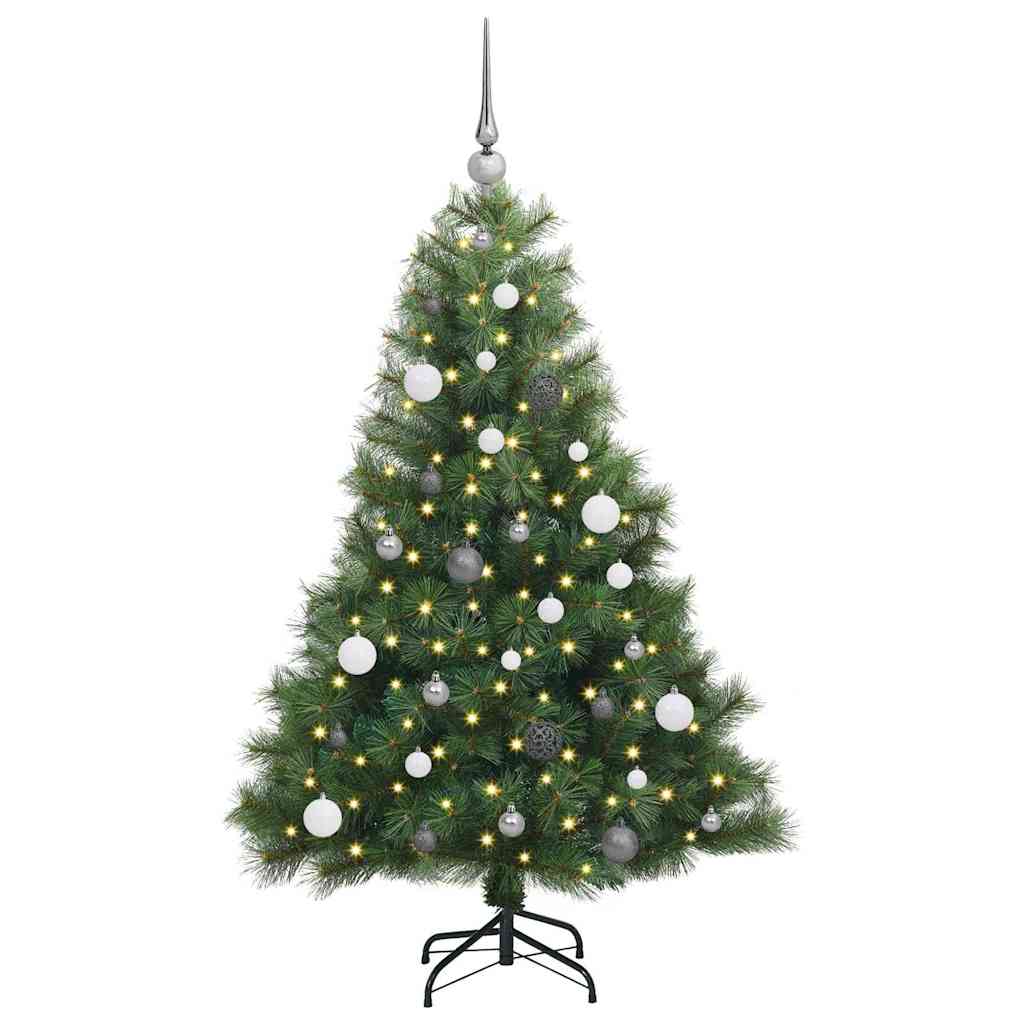 Mű karácsonyfa 150 LED-del állvánnyal Zöld 150 cm PE és PVC 3