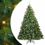 Mű karácsonyfa 300 LED-del állvánnyal Zöld 240 cm PE és PVC 2