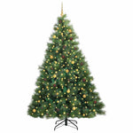 Mű karácsonyfa 300 LED-del állvánnyal Zöld 240 cm PE és PVC 3