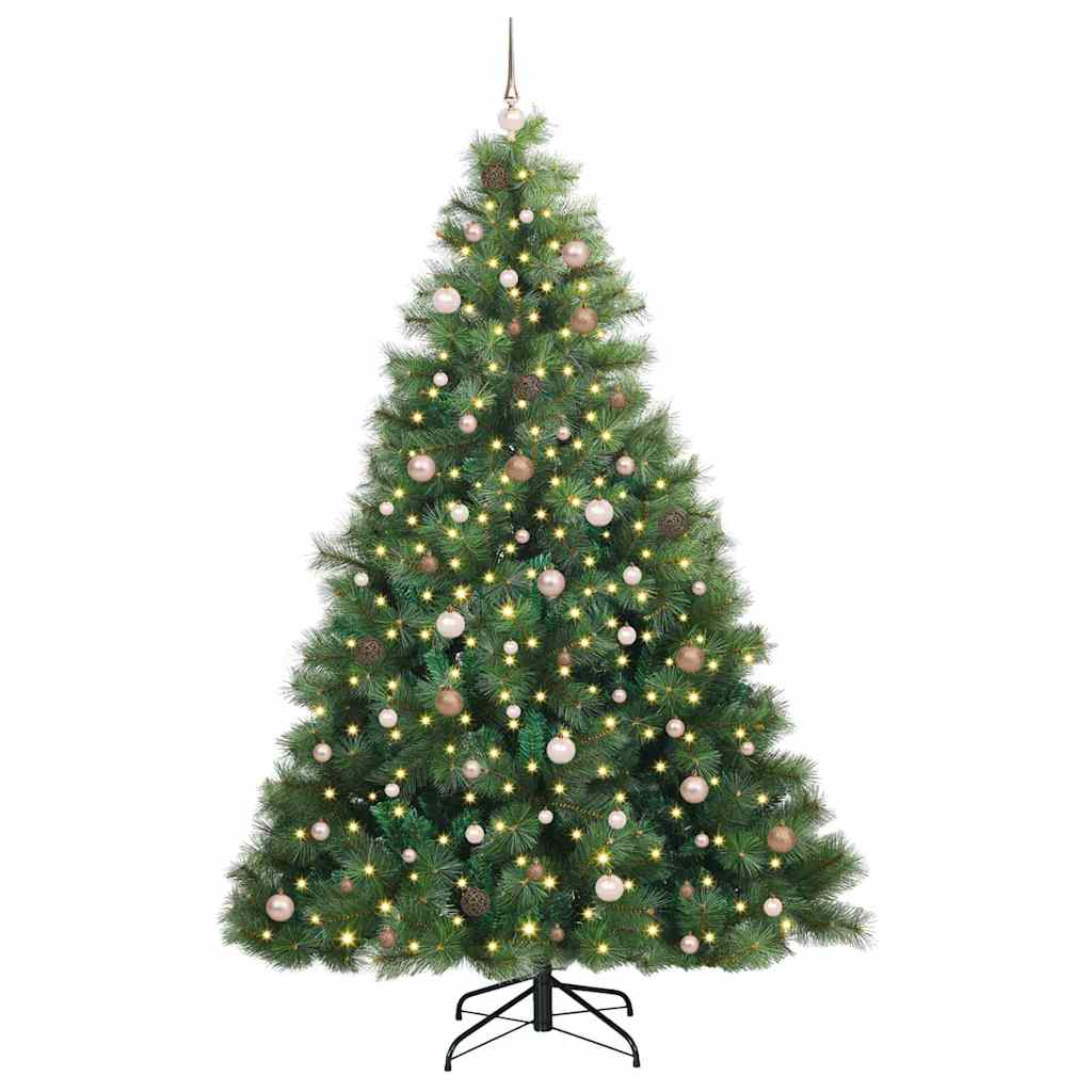 Mű karácsonyfa 300 LED-del állvánnyal Zöld 240 cm PE és PVC 3