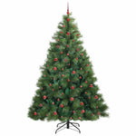 Mű karácsonyfa 300 LED-del állvánnyal Zöld 240 cm PE és PVC 4