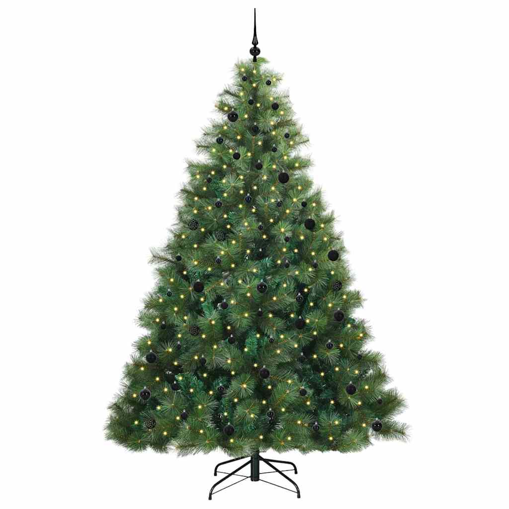 Mű karácsonyfa 300 LED-del állvánnyal Zöld 240 cm PE és PVC 3