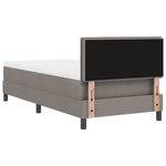 Boxrugós ágy LED szalagokkal Tópszínű 100 x 200 cm szövet 10