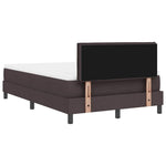 Boxrugós ágy matracmal leddel Sötét Barna 120 x 200 cm szövet 10