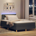 LED Box Spring Ágy fejtámlával Sötétszürke 120 x 190 cm szövet 5