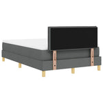 LED Box Spring Ágy fejtámlával Sötétszürke 120 x 190 cm szövet 10
