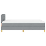 LED Box Spring Ágy Világosszürke 120 x 200 cm szövet 9