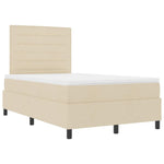 Boxrugós ágy matracmal leddel Krém 120 x 190 cm szövet 6