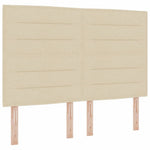 Boxrugós ágy matracmal leddel Krém 160 x 200 cm szövet 2