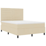 Boxrugós ágy matracmal leddel Krém 160 x 200 cm szövet 6