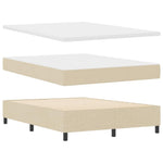 Boxrugós ágy matracmal leddel Krém 160 x 200 cm szövet 7