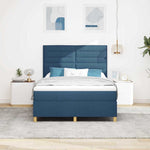 LED Box Spring Ágy fejtámlával Kék 160 x 200 cm szövet 4