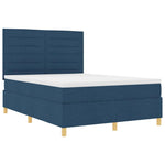 LED Box Spring Ágy fejtámlával Kék 160 x 200 cm szövet 6