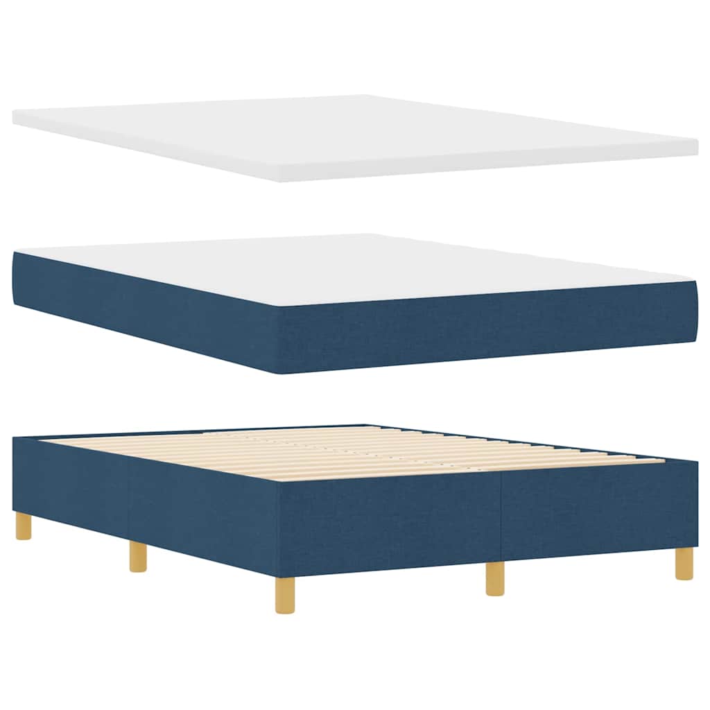 LED Box Spring Ágy fejtámlával Kék 160 x 200 cm szövet 7