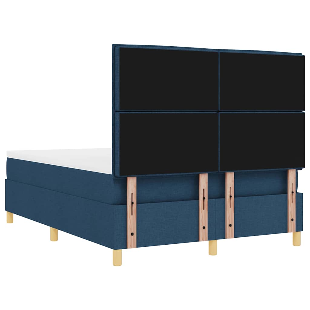 LED Box Spring Ágy fejtámlával Kék 160 x 200 cm szövet 10
