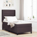 LED Box Spring Ágy matracmal Sötét Barna 80 x 200 cm szövet