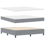LED Box Spring Ágy matracmal Világosszürke 180 x 200 cm szövet 6