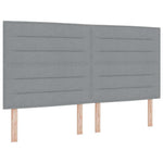 LED Box Spring Ágy matracmal Világosszürke 180 x 200 cm szövet 7